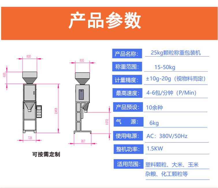 25公斤顆粒自動包裝機(jī)