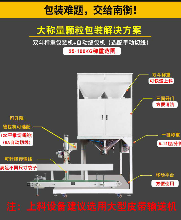 糧食自動定量稱重包裝機(jī)  南衡稱重